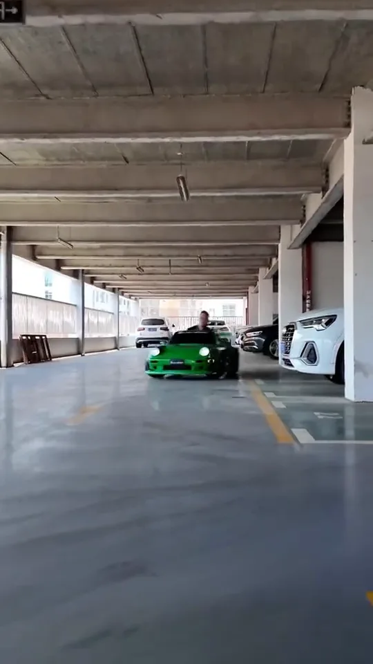 Mini sports car replica go kart in action, performance clip 02