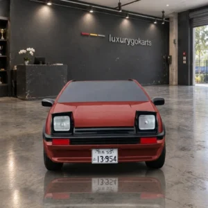 Luxury Go Karts Mini AE86 Electric Ride-on Go Kart in Racing Red & Black Two-Tone, front view